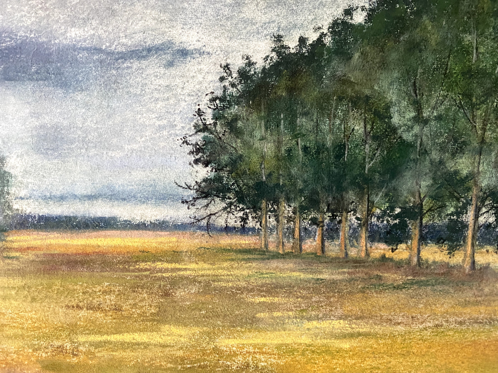 Franz Ehmke 1928-2018 DDR Painter Trees In Landscape Brandenburg Meadows Fields