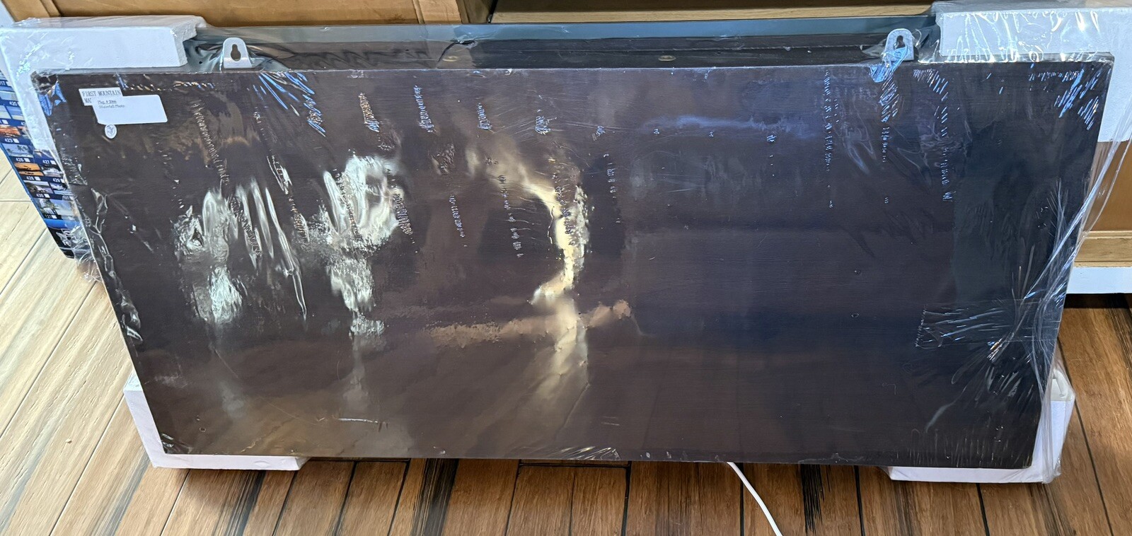 NEW Vintage First Waterfall Large Light Picture 39″x19″ Waterfall river scene