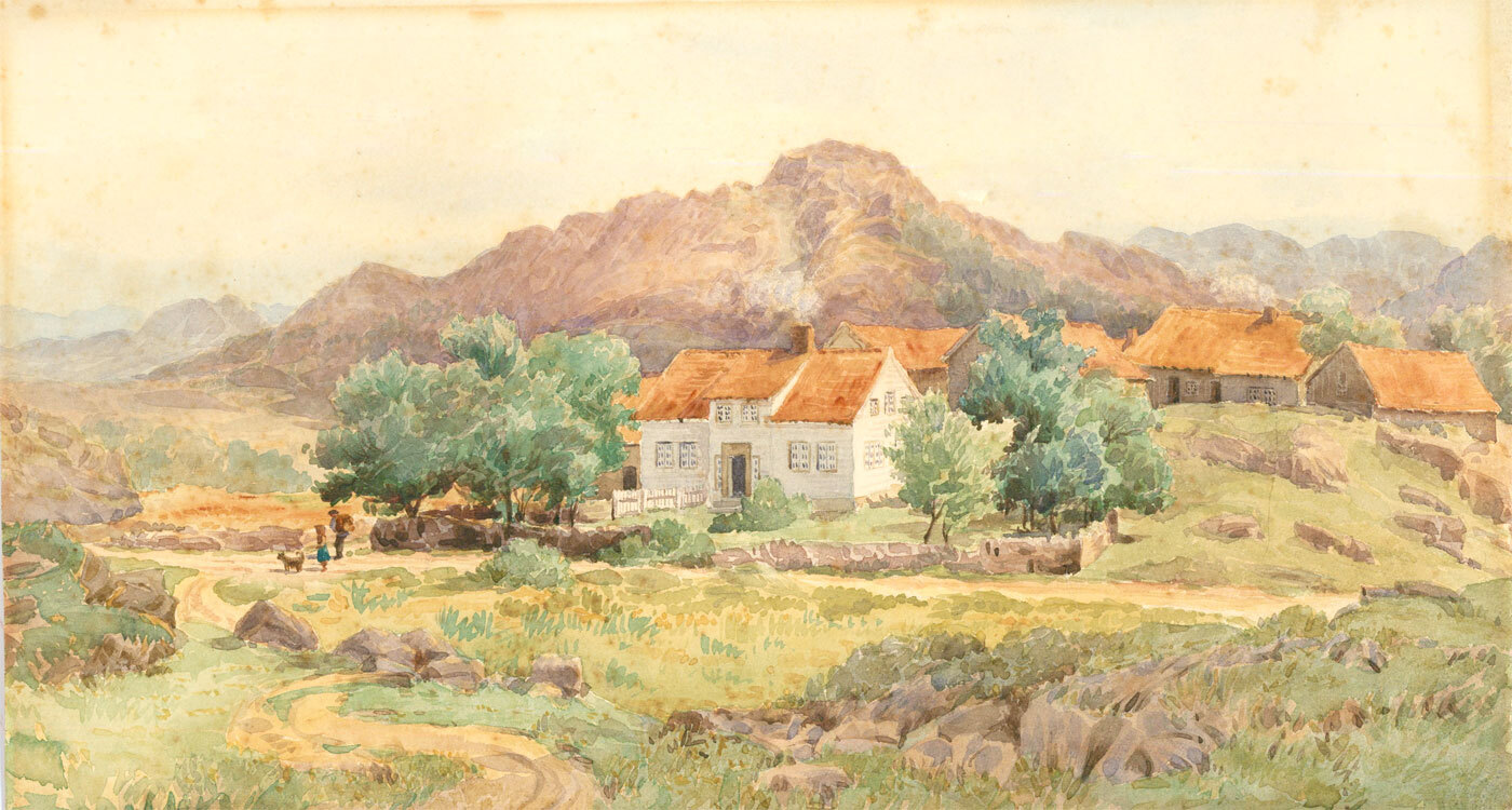 1896 Watercolour – My Surroundings in Norway