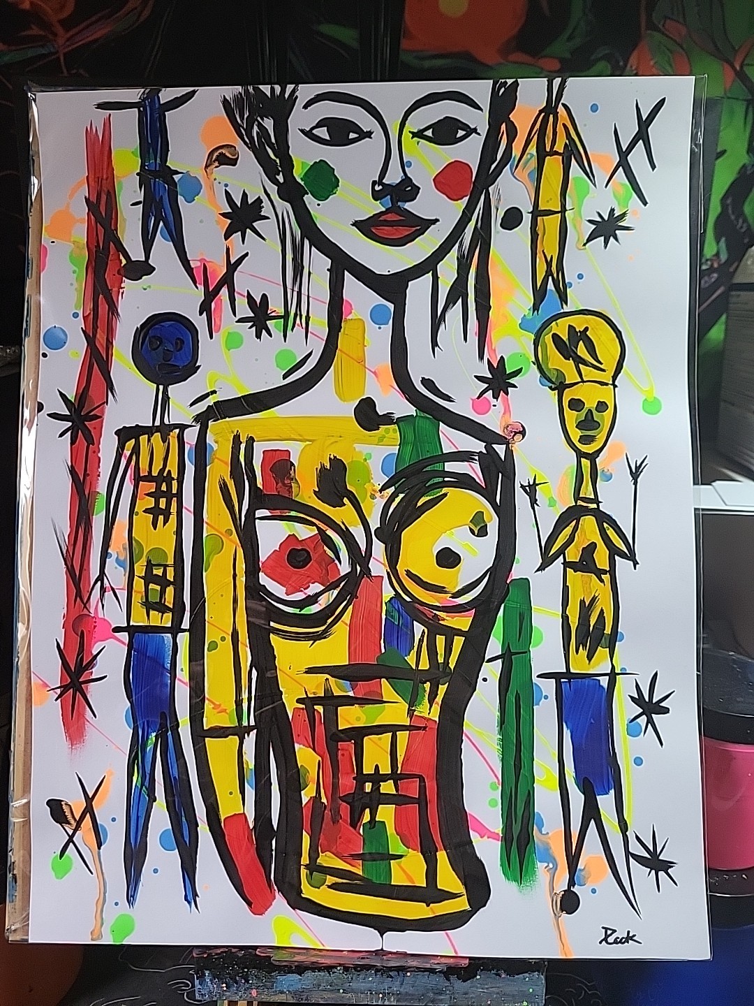 Original Art 12×16 Figurative Abstract Expressionist on Gallery Paper