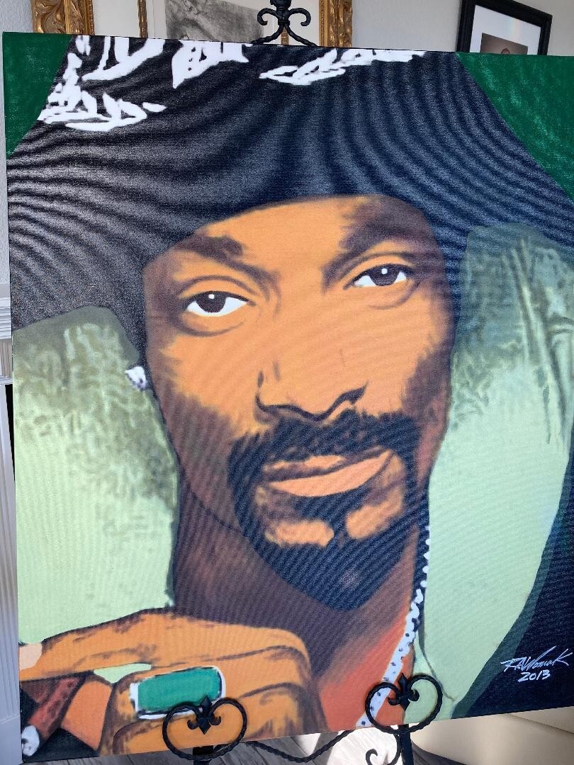 Snoop Dogg Painting signed by RA Womak (Bobby Womak) 2013 11 Years Younger WOW