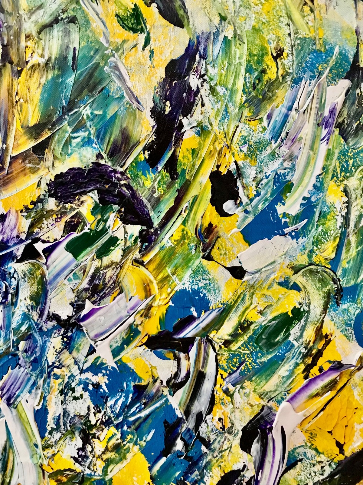 CAPTIIVATING OOAK 30X24 ORIGINAL PAINTING TITLED «DAY TO DAY UPS AND DOWNS «