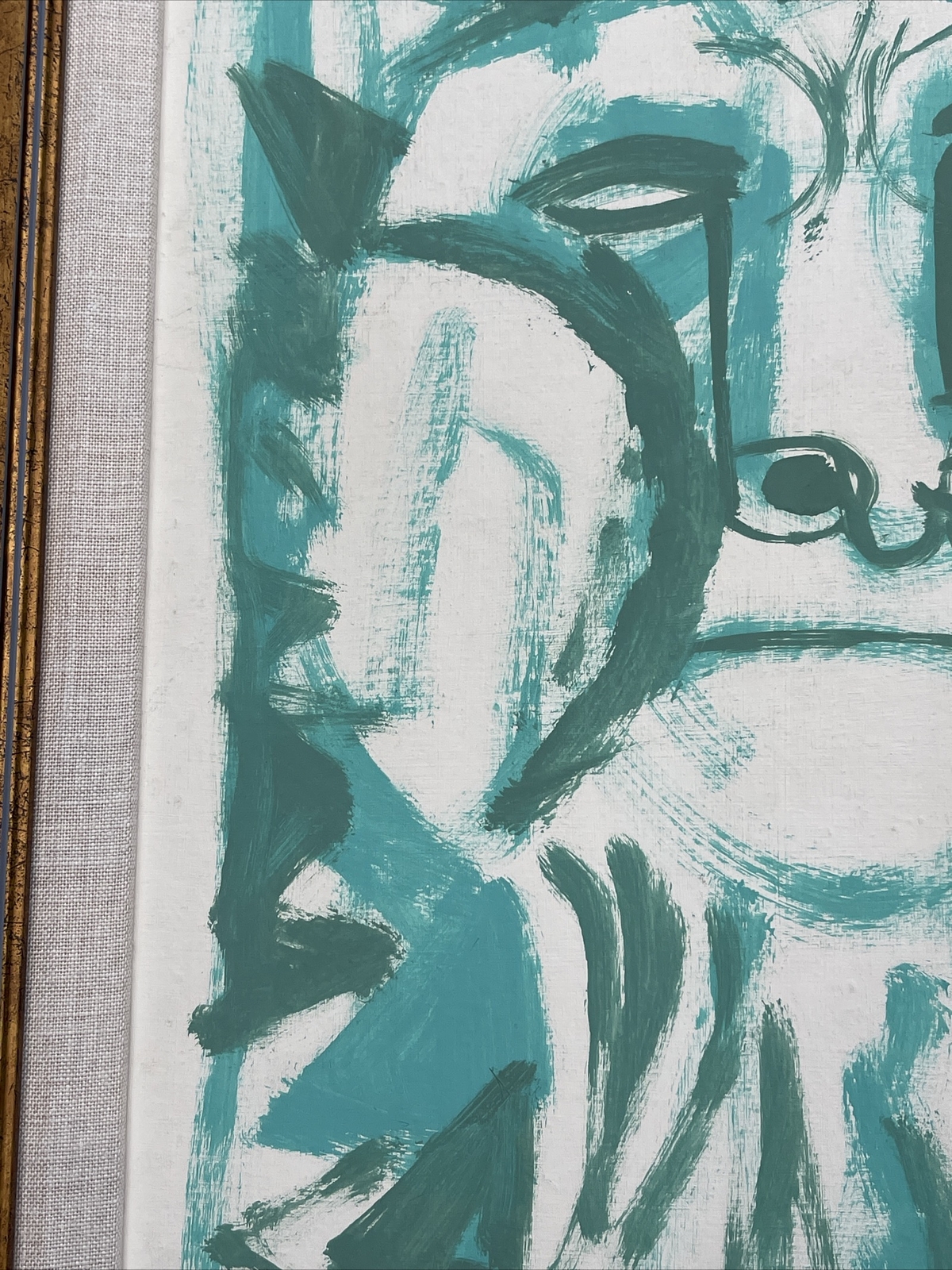 MID CENTURY PAINTING DEVIL SERIES LISTED SAMUEL CLAYBERGER MODERNISM 1950’S OIL