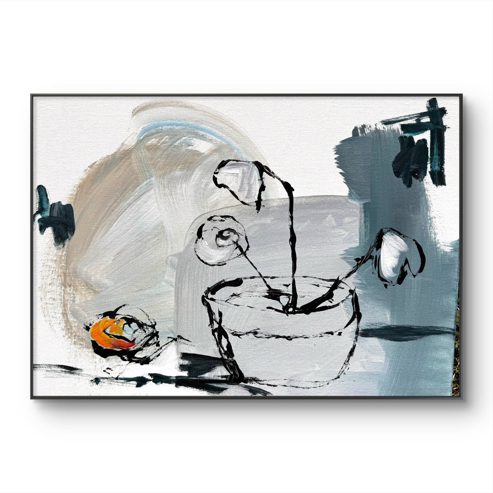 SAMATOWIC Original Abstract Flowers Neo-Expressionism 12×16 Signed Fine Art 554
