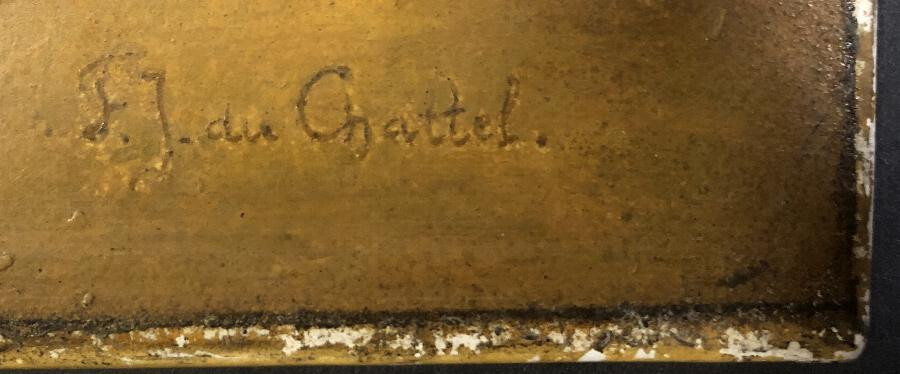 DUTCH IMPRESSIONIST Antique~ ROSSUM DU CHATTEL (1857-1917) ~ Plein Air PLAQUE