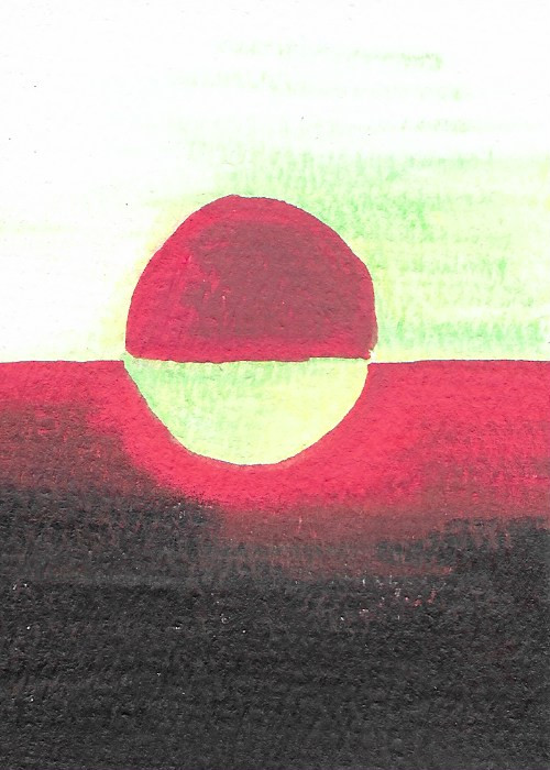 ACEO ATC CARD «Abstract 65» REASOR Original Abstract Hand Made Painting 2.5×3.5
