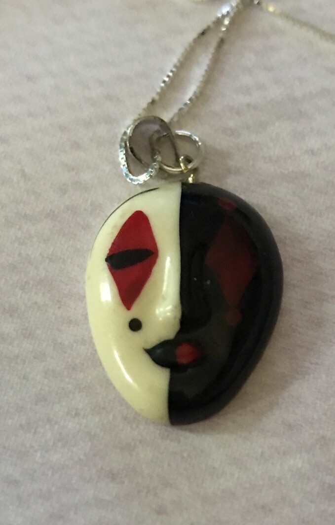 Excellent Painting Mime All Parts Sterling Silver