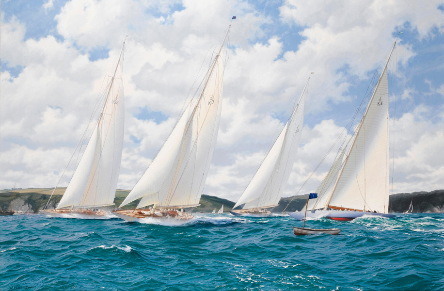 Canvas Print Oil Painting Picture Sailing competition printed on canvas L1046