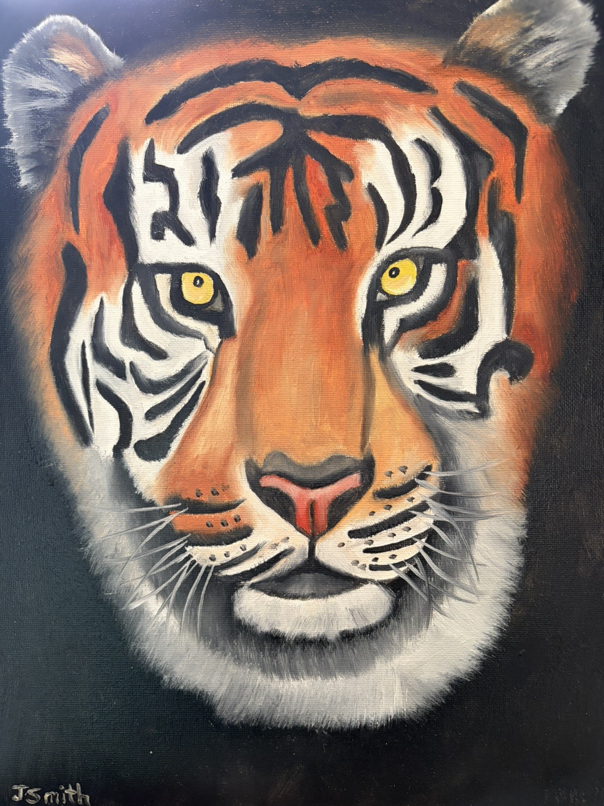 Original oil painting 11 x 14 inches gorgeous tiger signed canvas