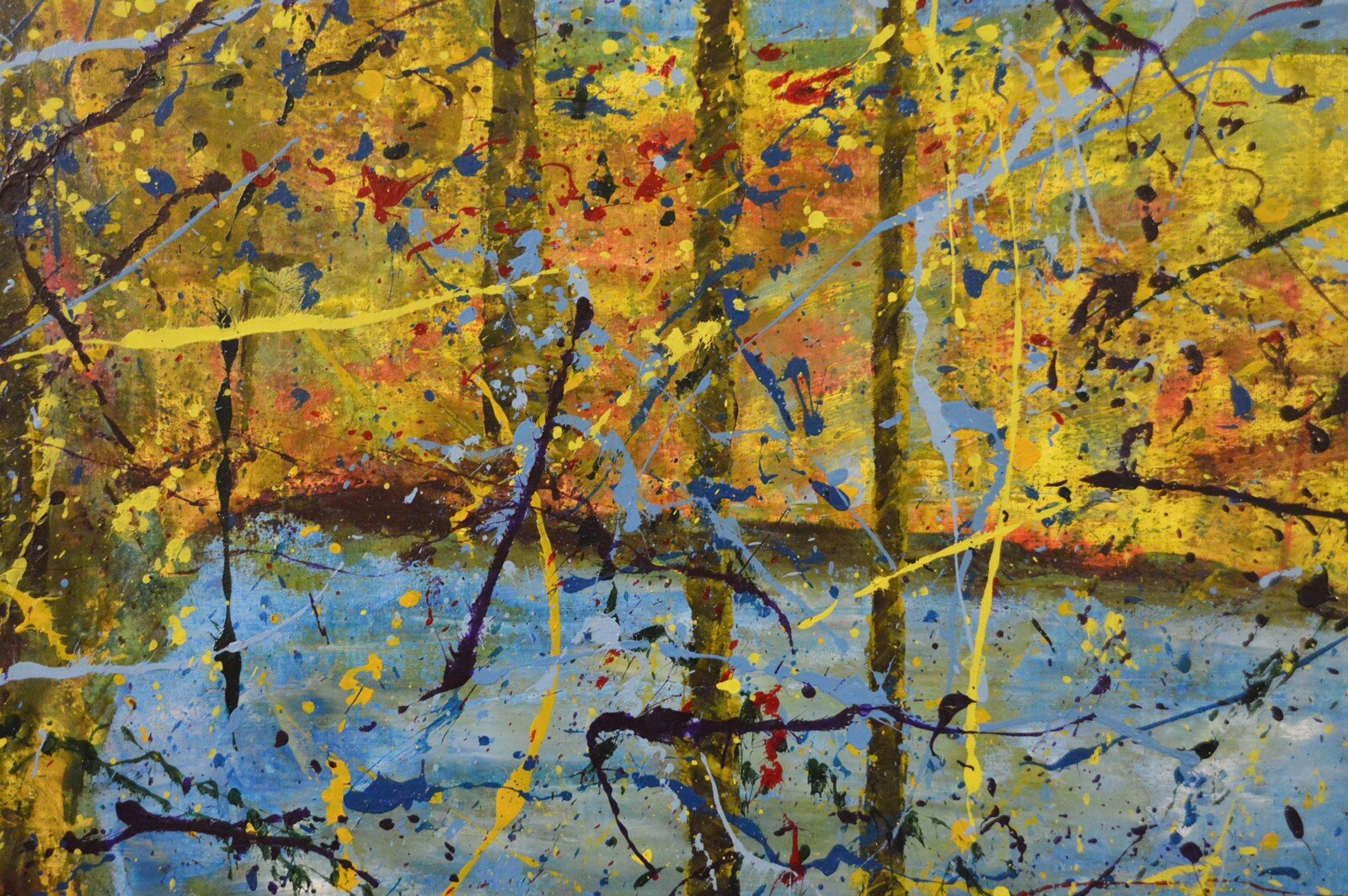 Pollock Landscape Professional Painting 81” X 62”(6ft 9in)Abstract Modern