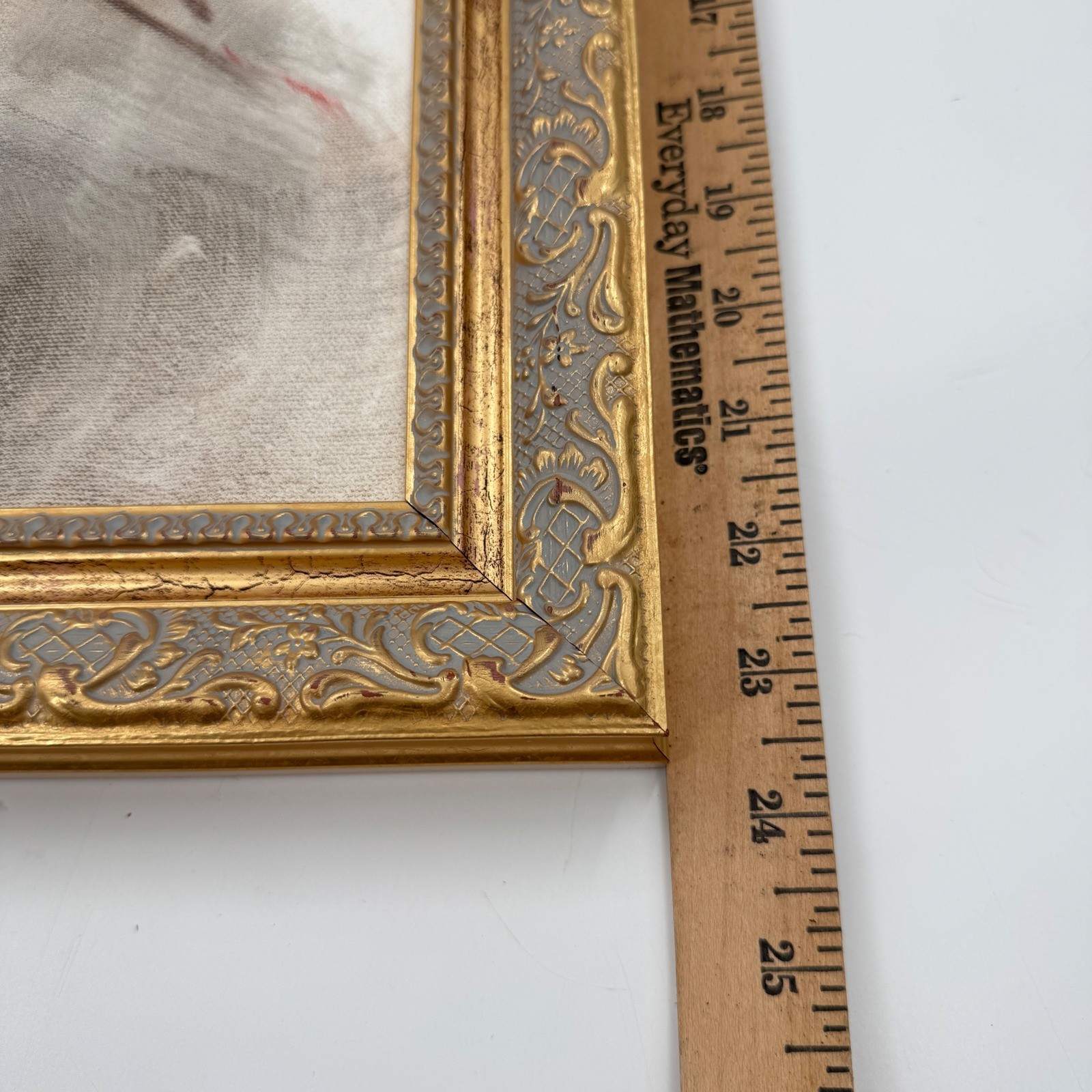 Original Mid-Century Portrait Study Oil Painting in Gilt Frame