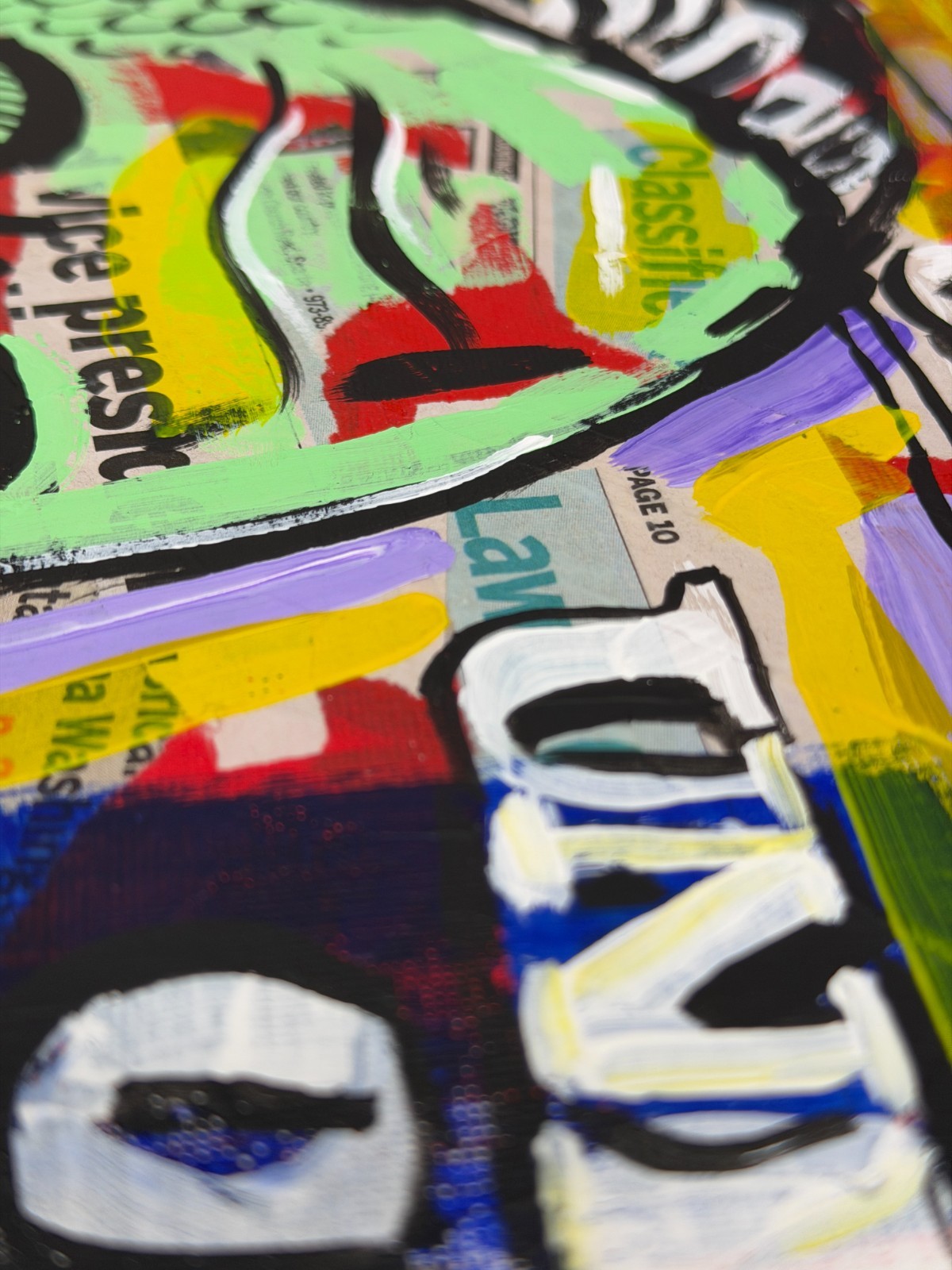 Original Benjamin Franklin Reptilian Mixed Media Pop Art – 20×16″ Canvas