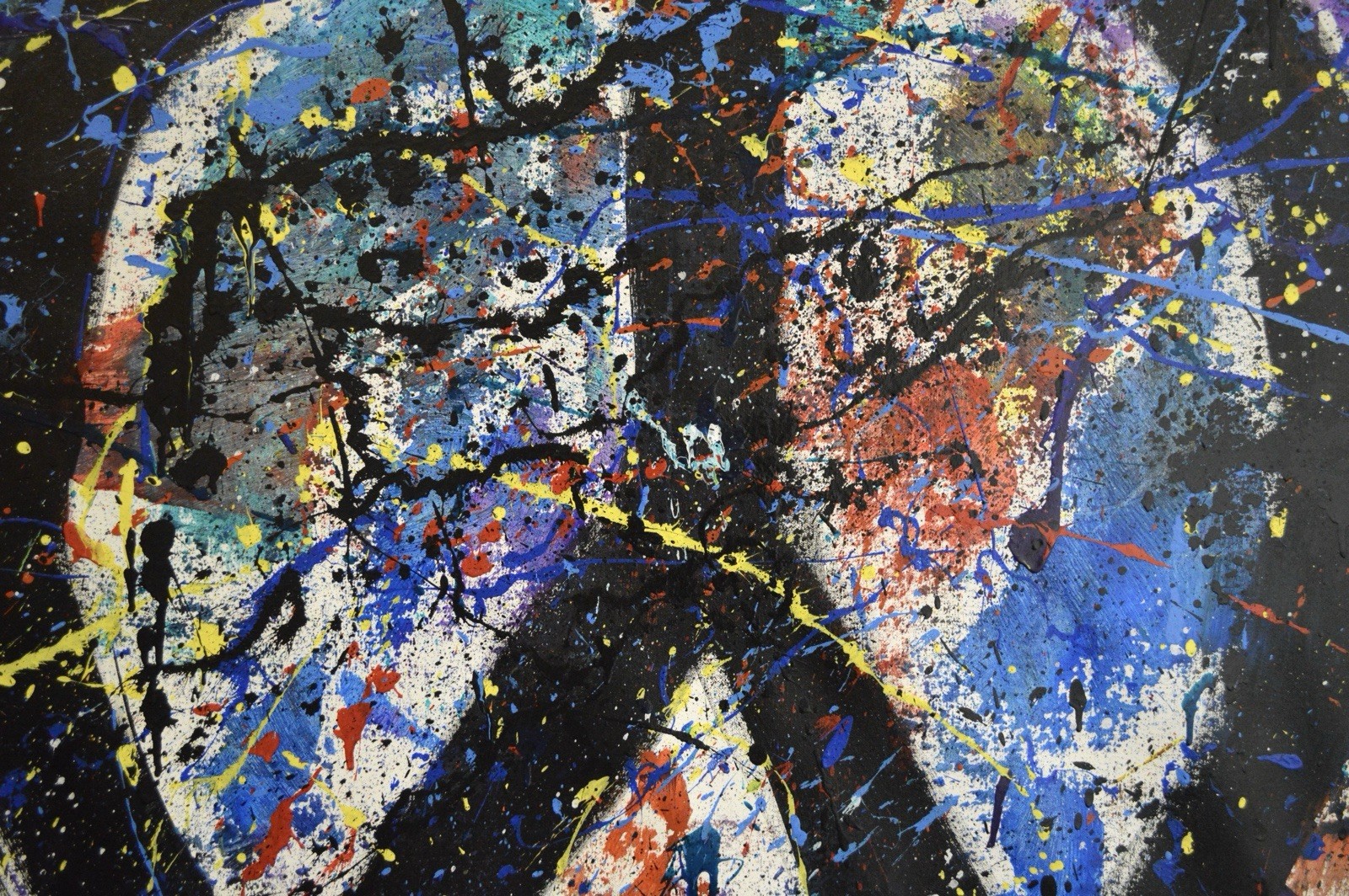 Jackson Pollock Style Giant Canvas Painting 84”X62” (7 Foot) Abstract Modern XL