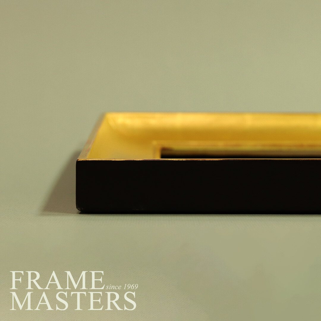 2 1/4″ & 3 1/2″ Scoop Profile Wood Picture Frame Gilded In 22k Gold Leaf – USA