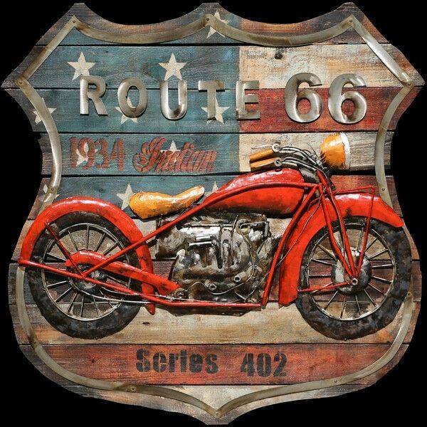 Motorcycles Live to Ride Sports Bike – Painting Collectible Hand Made Decor Art