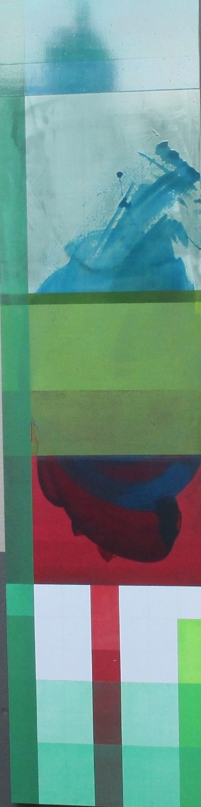Abstract painting 200×0.50 m informal acrylic art academy Düsseldorf near Hüppi