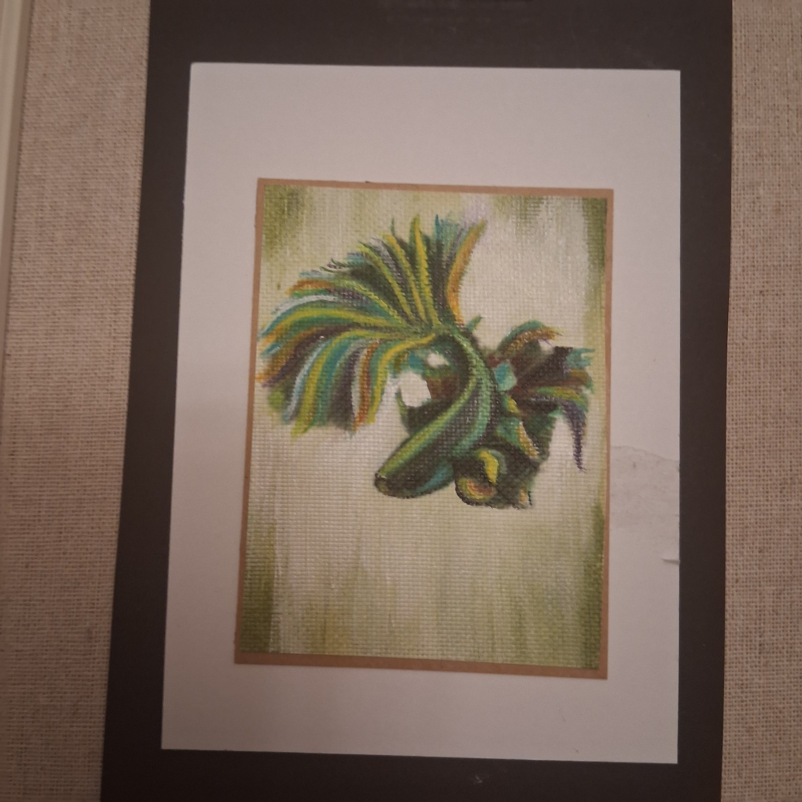ACEO painting colorful fish titled «Pretty Fish» by Stacy Singleton