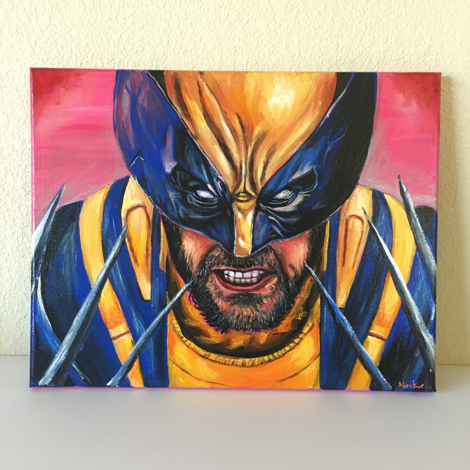 Wolverine Acrylic Painting Original Art 11 x 14 inch Canvas X-Men Marvel Comics