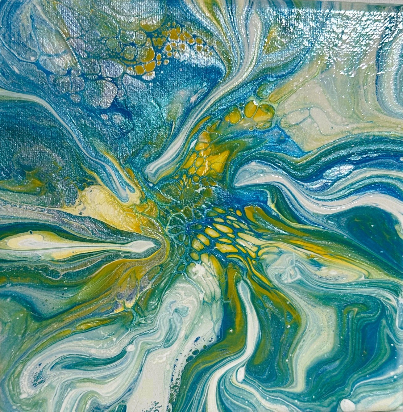 Original Acrylic 8″x8″ Canvas Art OOAK (One of a Kind) Auto, Date, Numbered 1/1