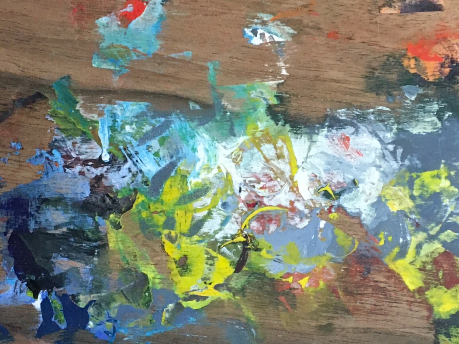 Original French Artists Painters Palette Paint on Both Sides Lyon France