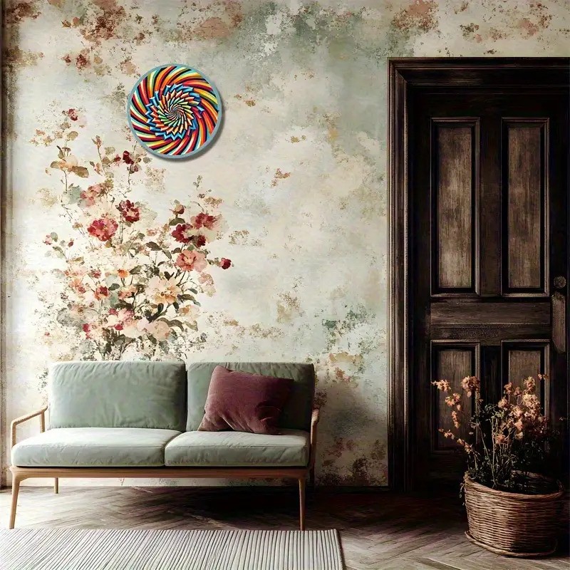 Colorful Phoenix Round Art – 7.8″ Vibrant Room Decor