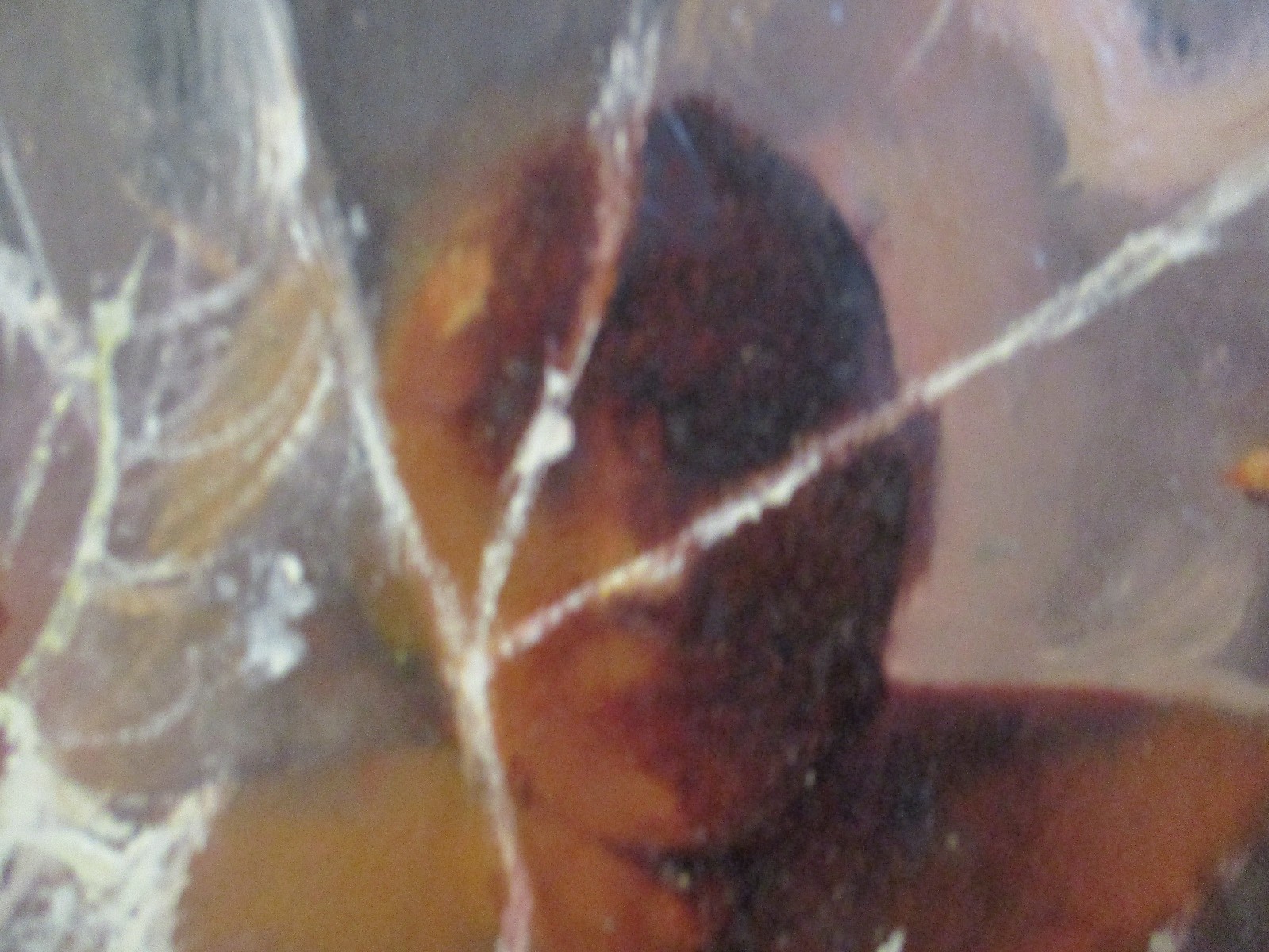 VTG MCM Painting on Board 15 by 18 Andre Delfau French Surreal Abstact Figure