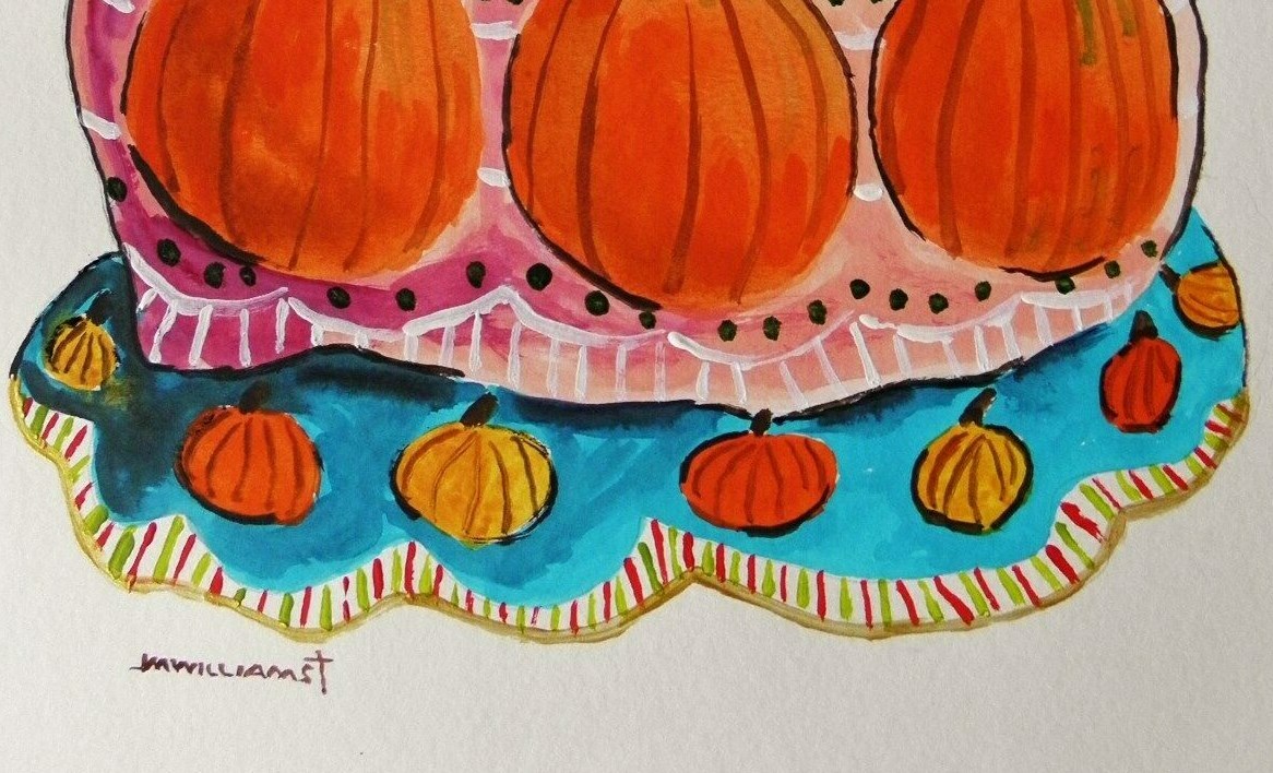 Original Bakery Sketch Cake Food Watercolor Impressionism