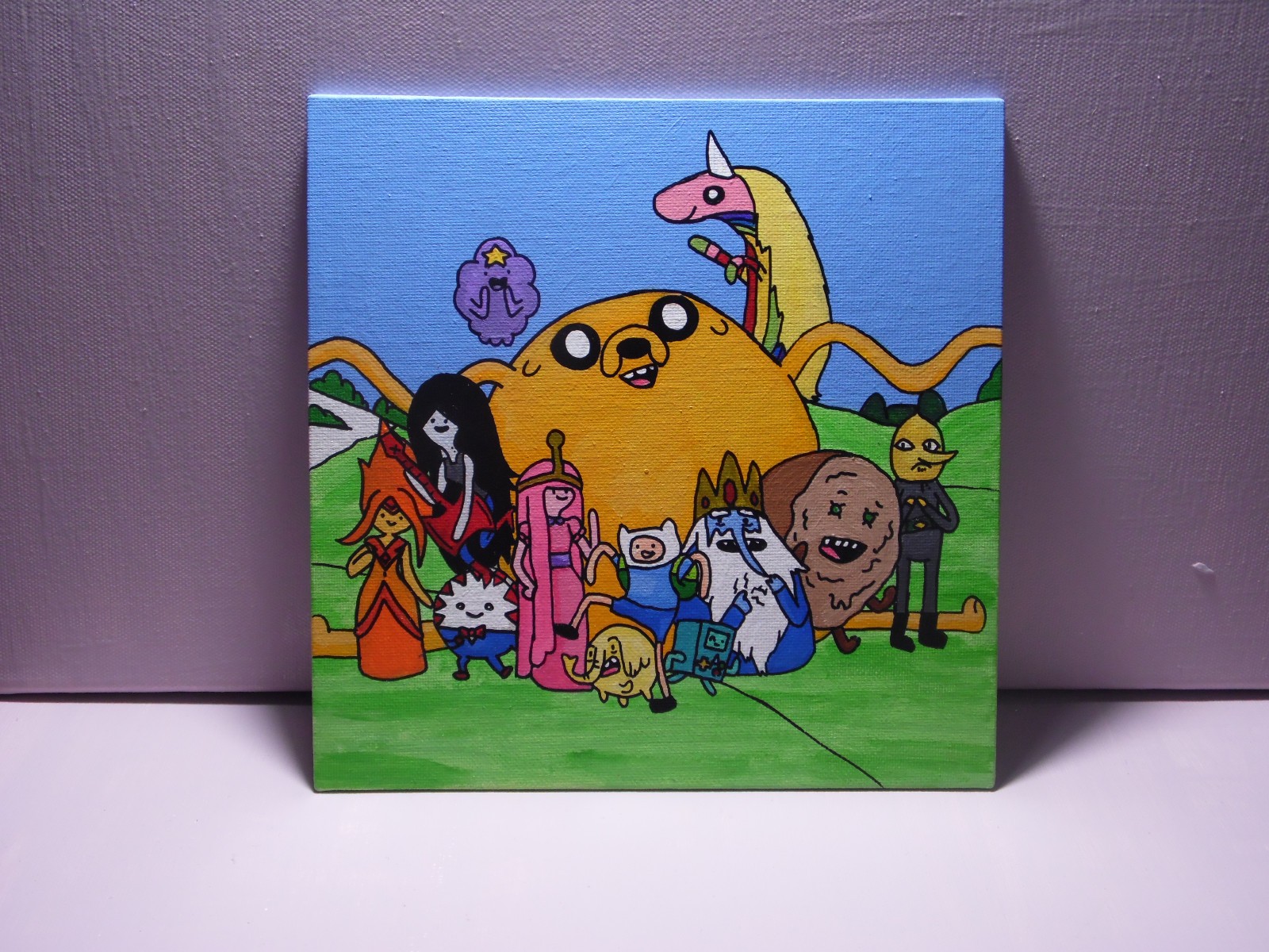 Adventure Time Fan Art 8×8 Flat Canvas Painting