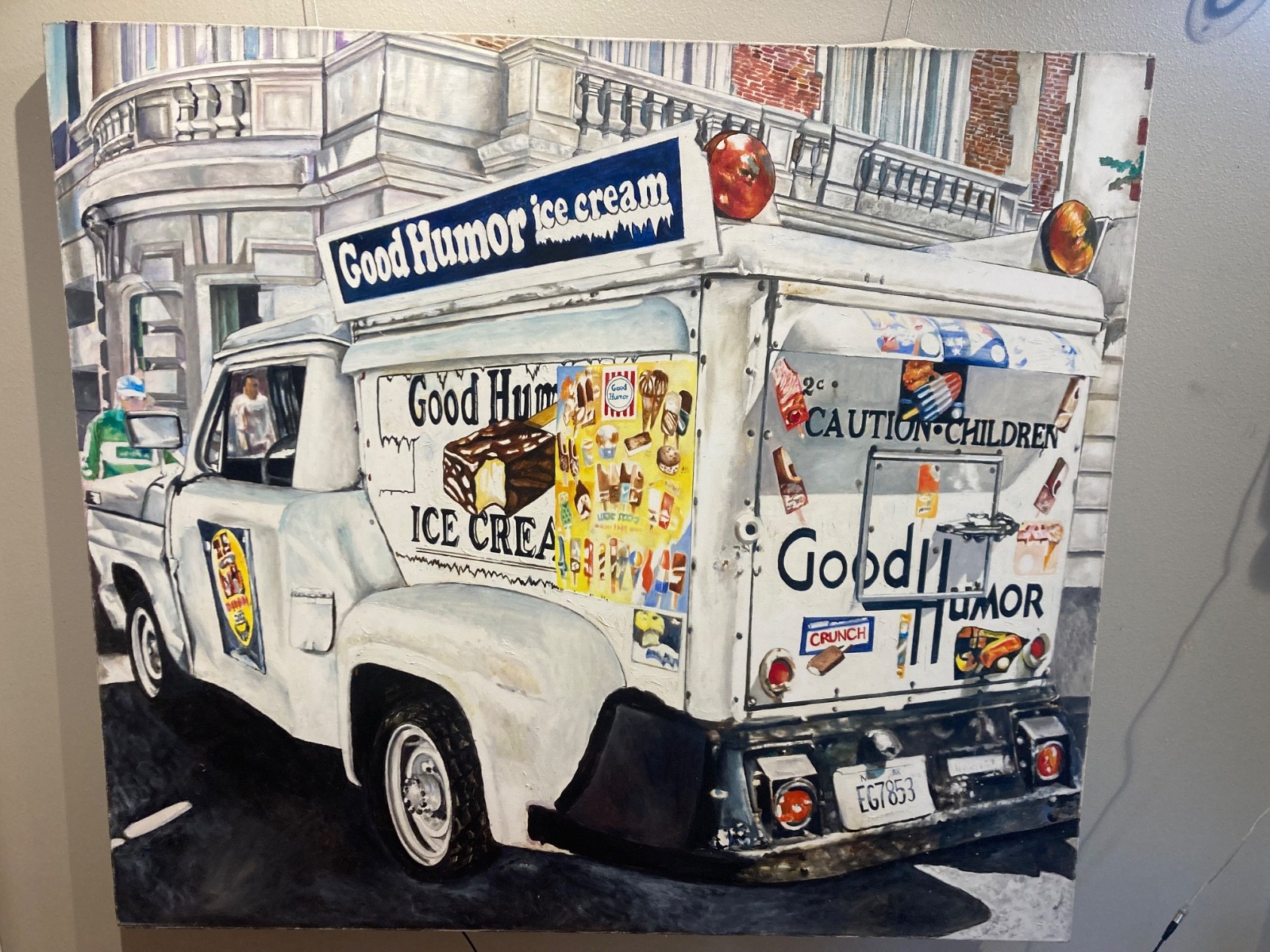 Good Humor Ice Cream Truck New York City New York NY Original Painting NYC Art