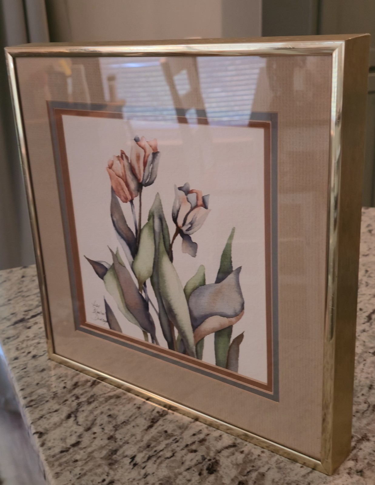 Original print Watercolor Of Tulips
