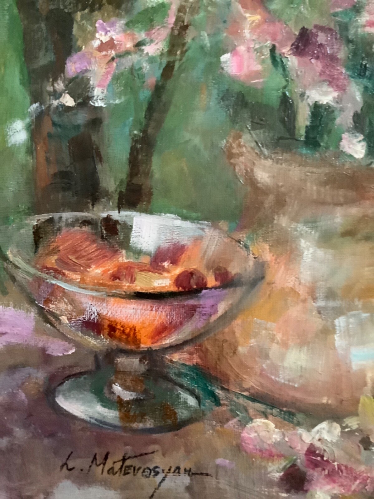 Original Framed Impressionism Oil Art Floral Still Life Signed