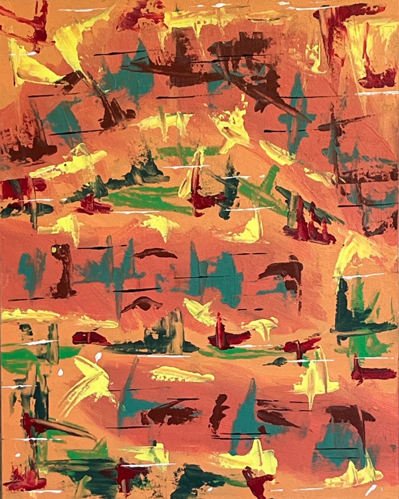 Original Abstract Acrylic Art Painting titled F0527