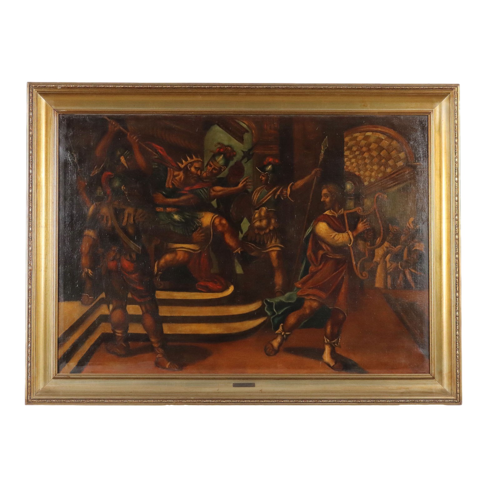 Antique Painting Religious Subject Oil on Canvas XVII Century Original