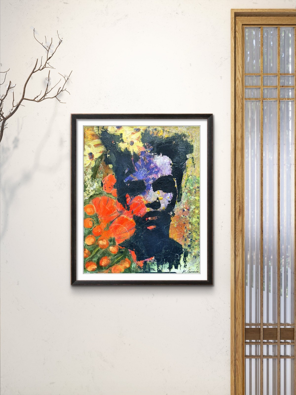 GERARD 16X20 IN-Abstract Expressionist Original Painting Canvas Girl