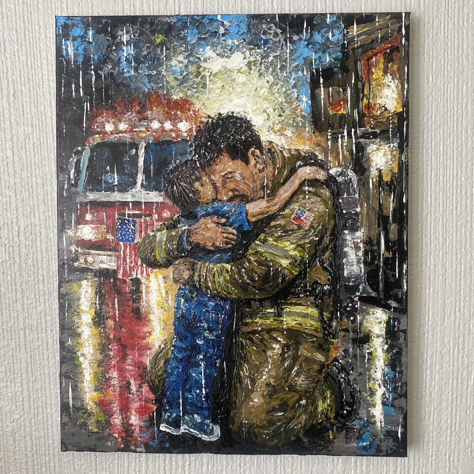 Original Acrylic Painting on canvas 16”x 20” 2026 » Patriotic United States
