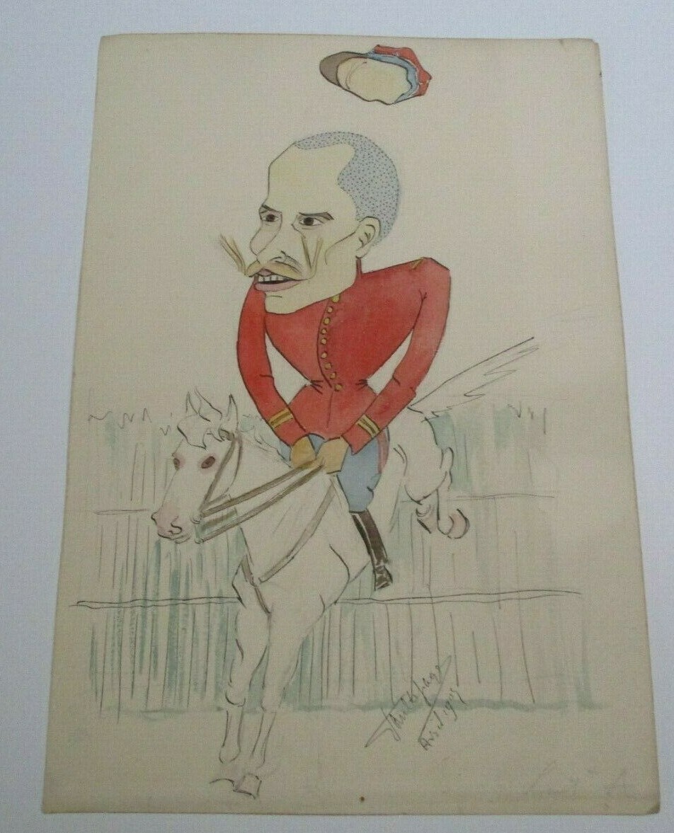 ANTIQUE PAINTING PAUL LEPAGE PORTRAIT RARE 1903 ILLUSTRATIONS WAR PROPAGANDA