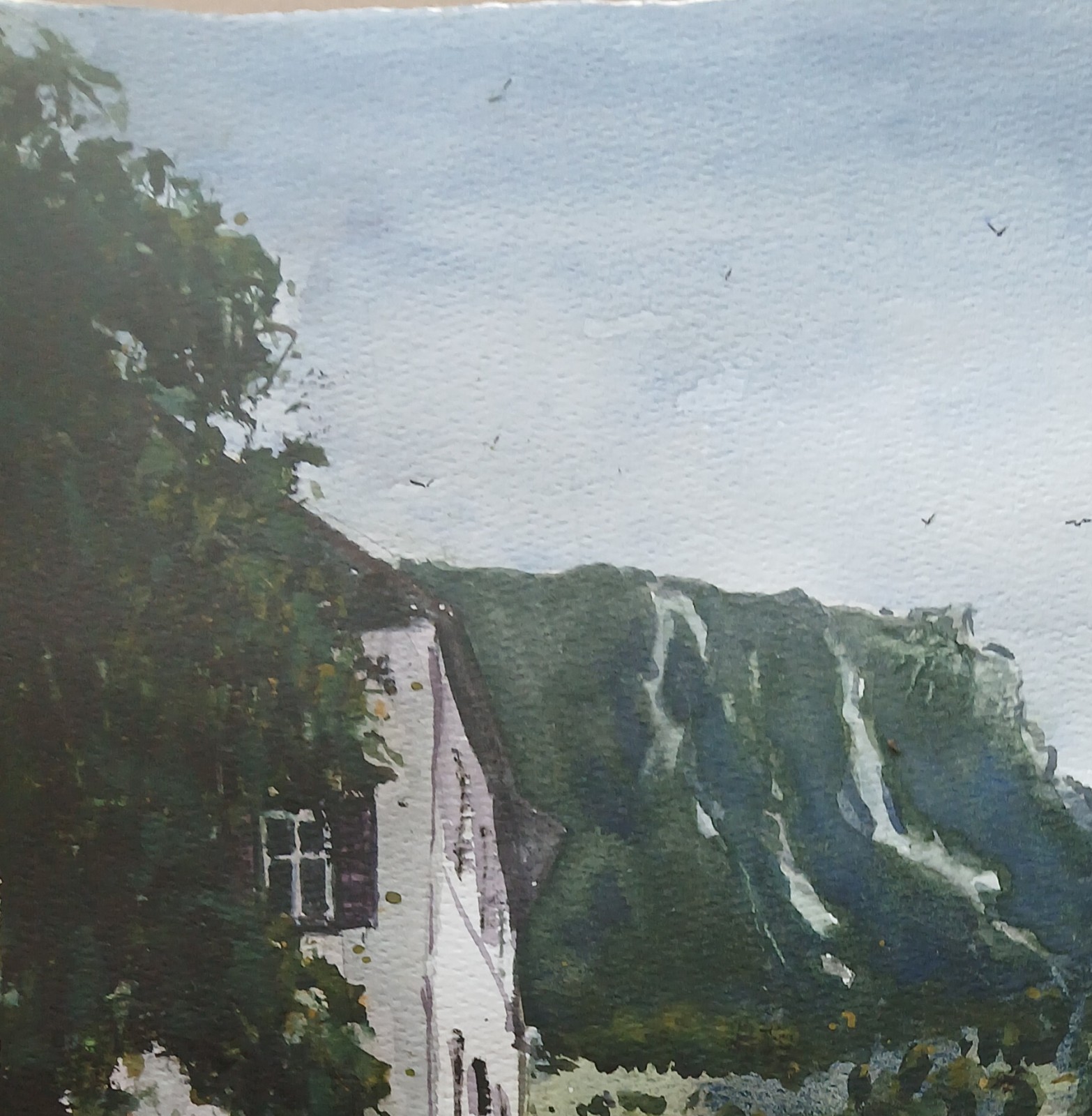 Watercolor Original Painting Moena, Italy 12″ x 16″ NOT A PRINT