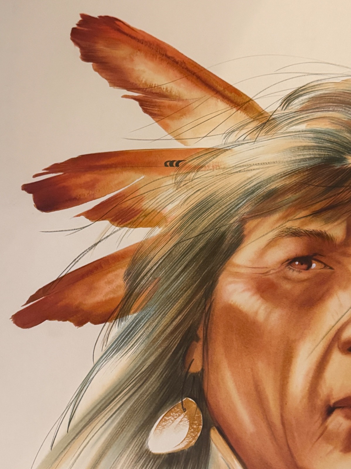 Gary Montgomery Watercolor Seminole Native American Artist