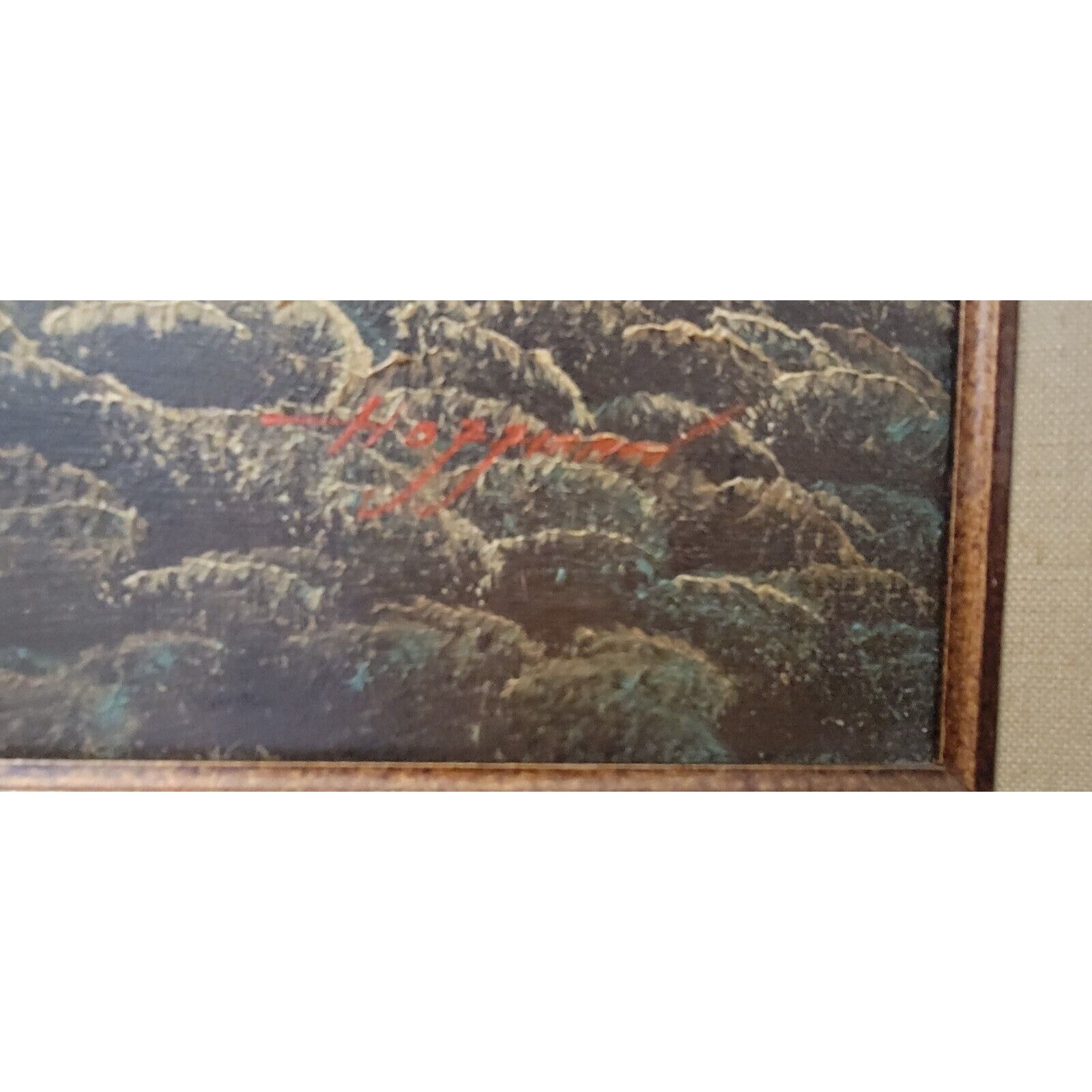 ORIGINAL William Hoffman Nautical 3 Sailboats Oil Painting Ships SIGNED 30×17.5