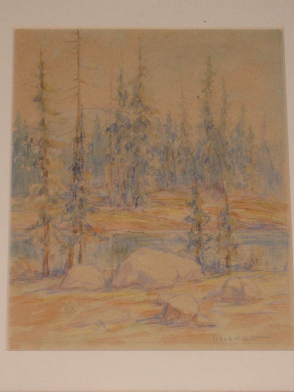 FRANK W. KENT (1912-1977) LANDSCAPE WATERCOLOR PAINTING