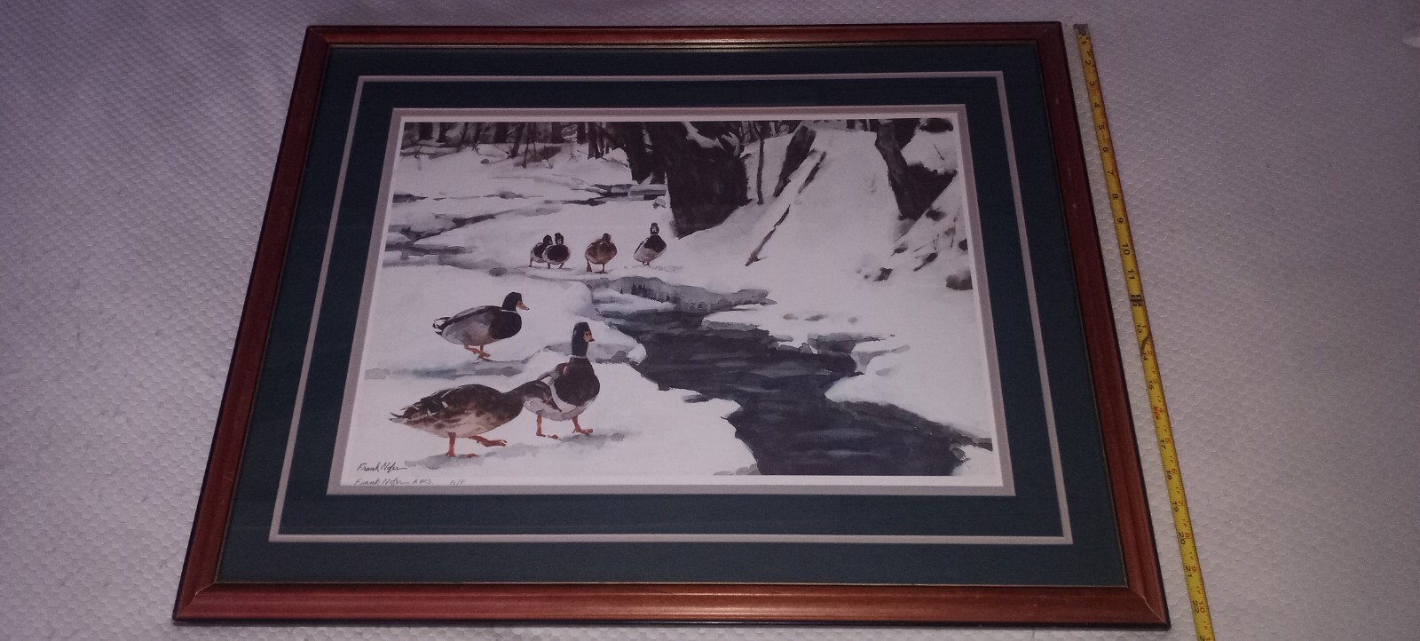 Very Rare, SIGNED FRANK NOFER A.W.S. WATERCOLOR ART, 22.5″ X 28.5″ FRAMED, NICE