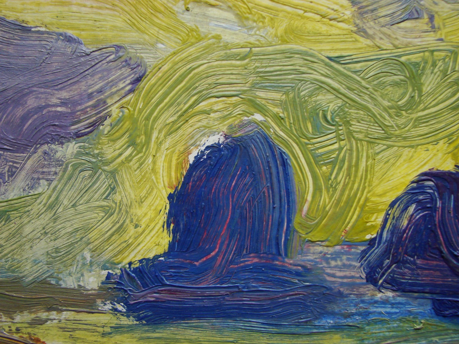 Ukrainian Soviet USSR Oil Painting seascape modernism fauvism sunrise cliffs