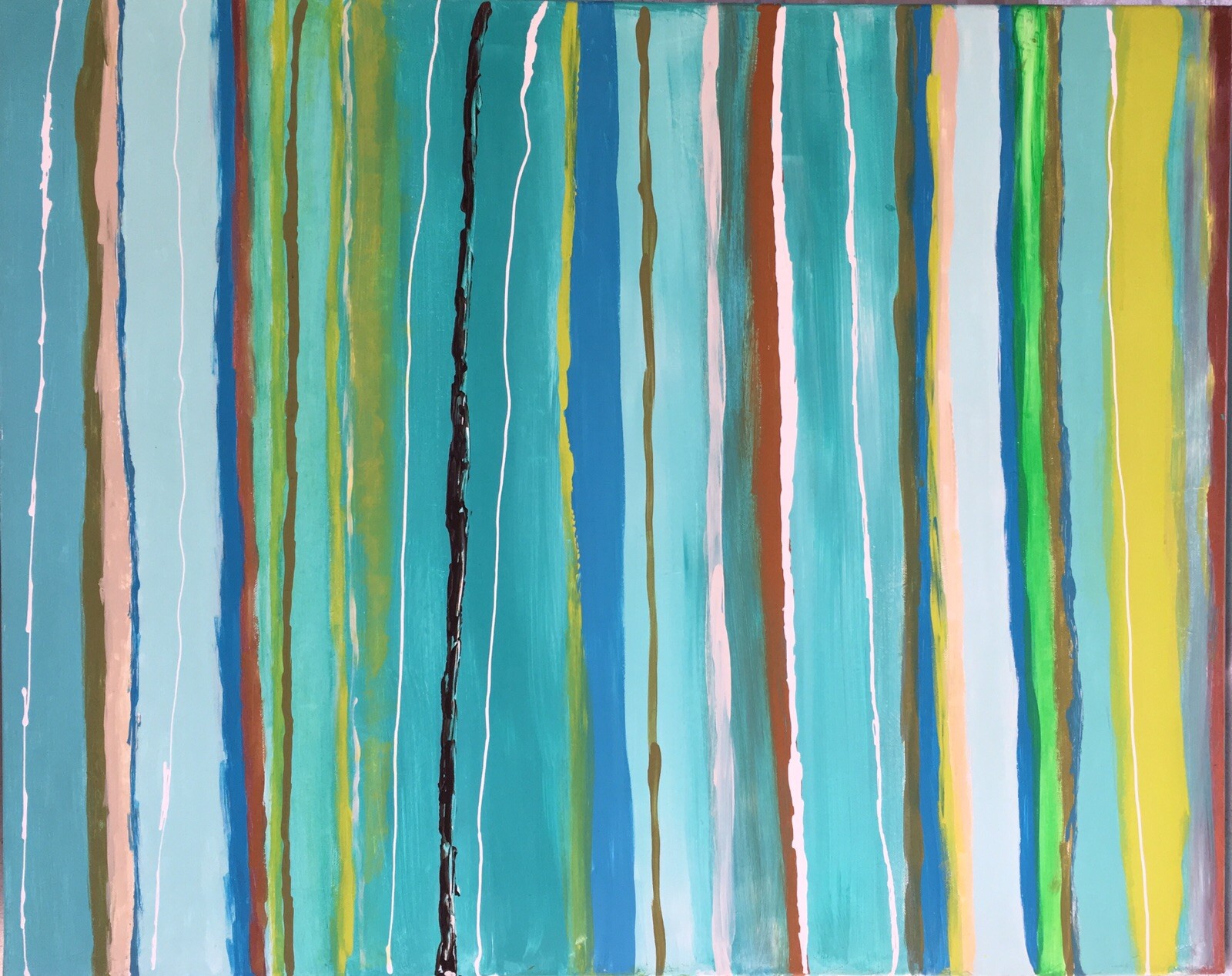 Original Abstract Art 24″ x 30″ Signed Acrylic on Canvas