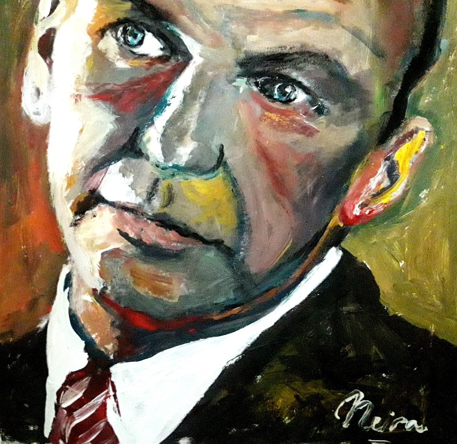 FRANK SINATRA ! SINGER ! MARCELO NEIRA ORIGINAL ART w COA