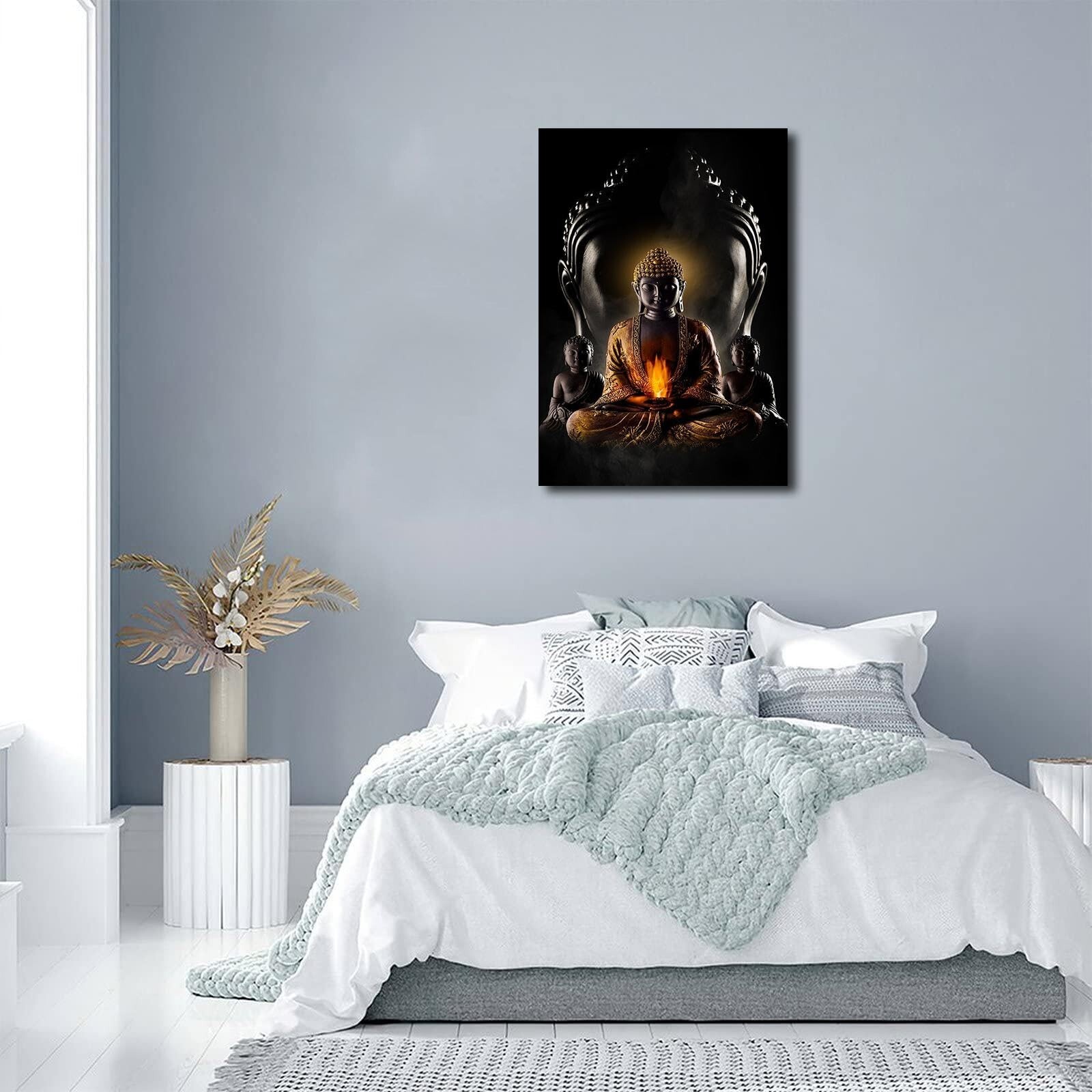 Abstract Buddha Painting Wall Art – Buddhist Wall Art Modern Meditation Art B…
