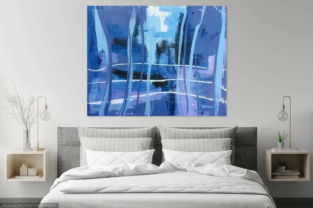 LARGE CONTEMPORARY ORIGINAL ABSTRACT PAINTING ART Retired Artist Dan Byl 4x5ft