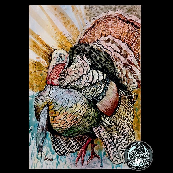 Original Watercolor Artwork Turkey 20×30 in by Timothy D Thomas Unique Gift