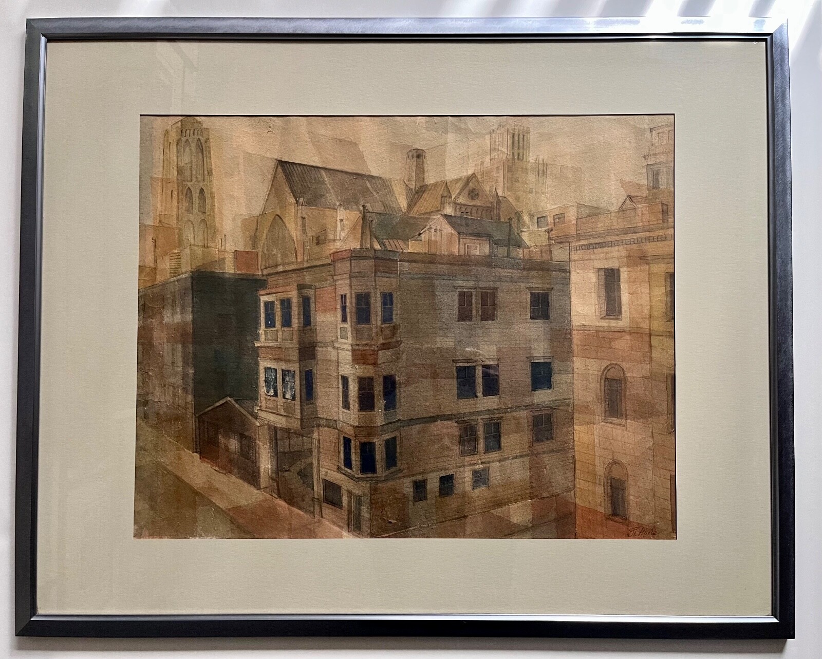 RARE 1960’s Original Watercolor Painting by Californian Artist Dominic Di Mare