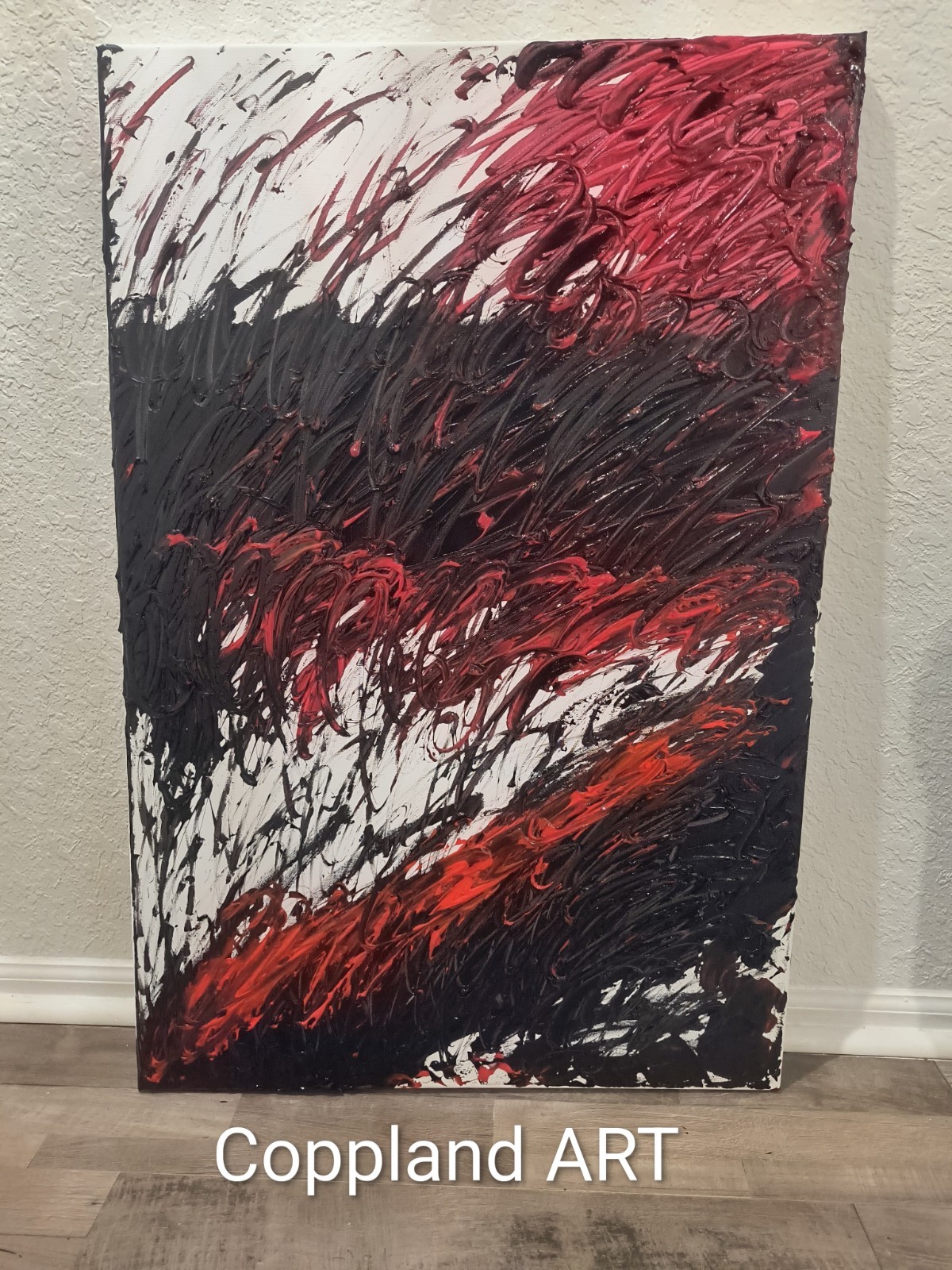 Trey Coppland, The Dragon Abstract Acrylic Painting, 24+36 inch 2026, Signed