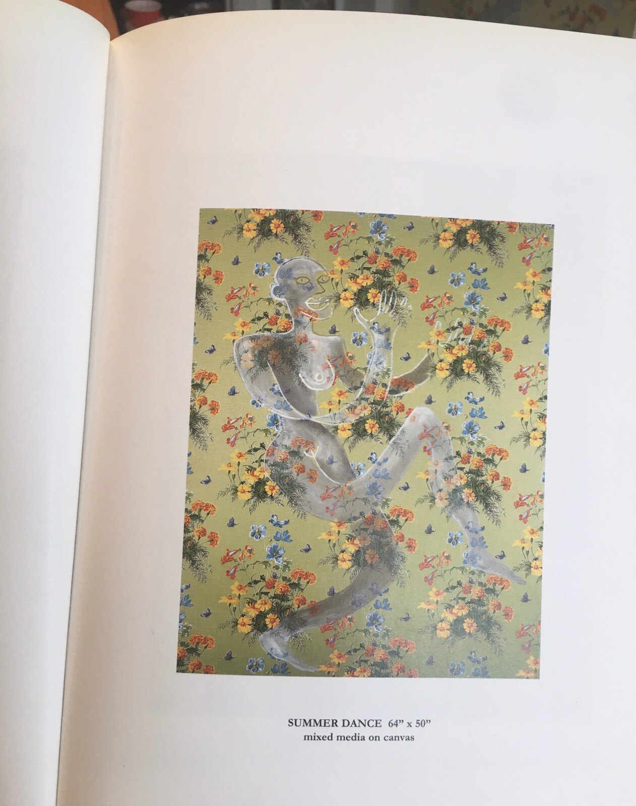 Alexander Kaletski 1998 Signed “Summer Dance” Wallpaper Heroes 50” W x 64” L